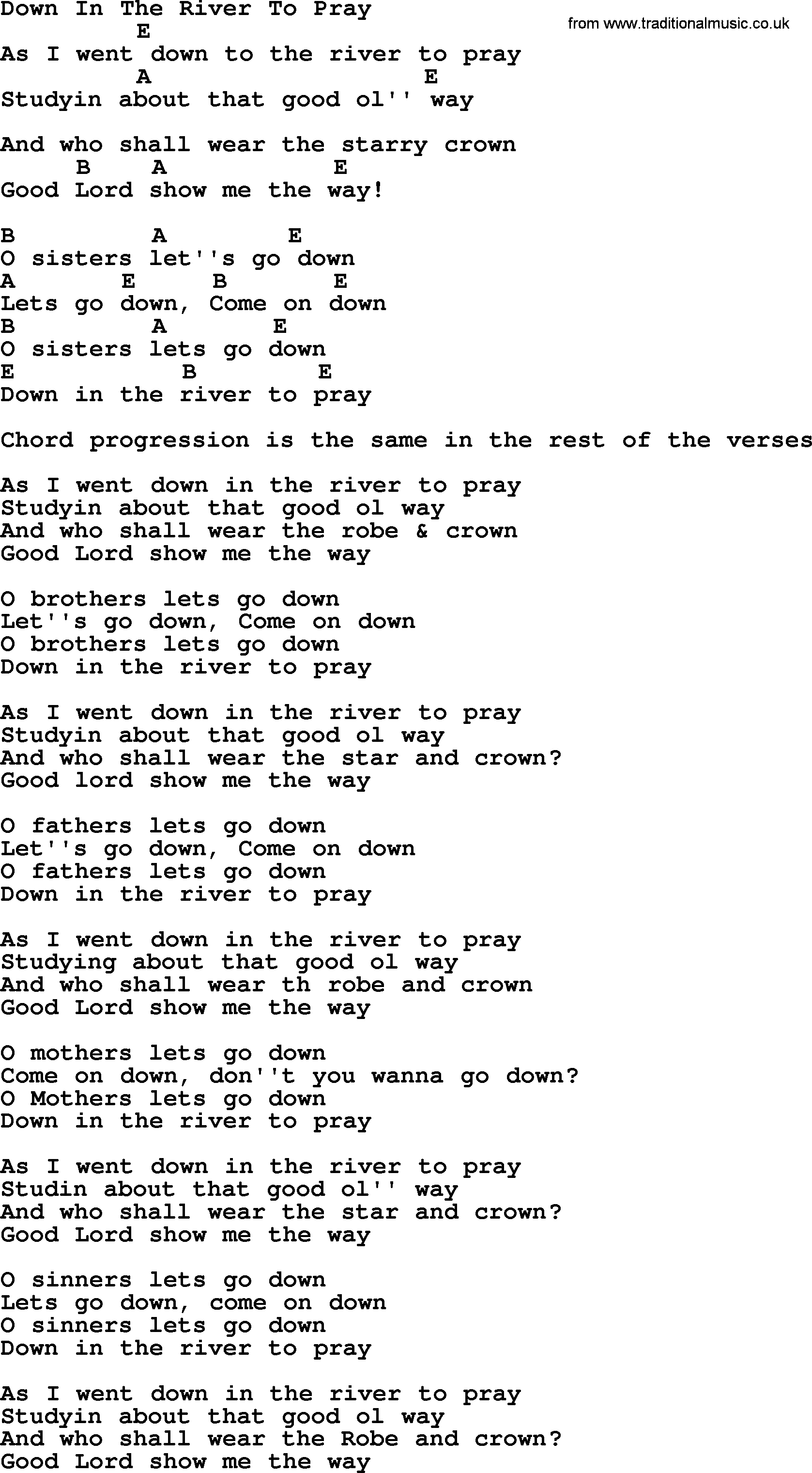 In The River Chords The Expert