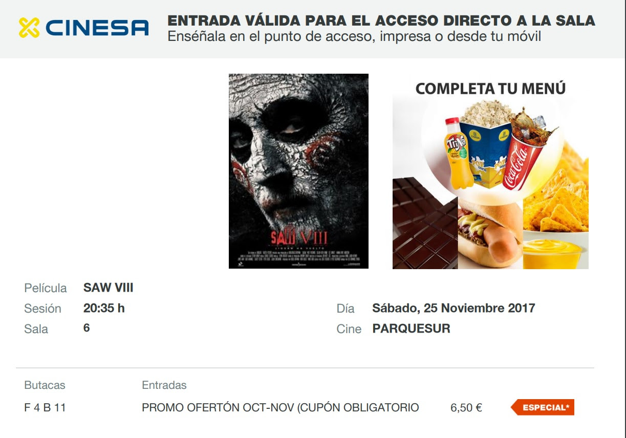 No se encontraron enlaces de descarga. Saw Viii Mi Critica Y Mi Entrada Sin Spoilers Nota 8 5 10 Fin Del Juego Fin Del Juego No Creo Ni Quiero