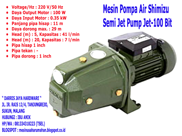 Tercanggih 36+ Spesifikasi Pompa Air Shimizu Semi Jet Pump ...