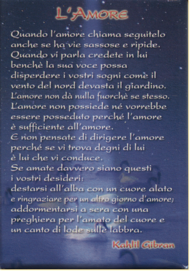 Insieme nella silenziosa memoria di dio. Sull Amore Kahlil Gibran Leggoerifletto