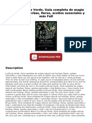 La Bruja Verde Pdf Gratis / Descargar novela la cancion verde y muchas otras obras en pdf, doc ...