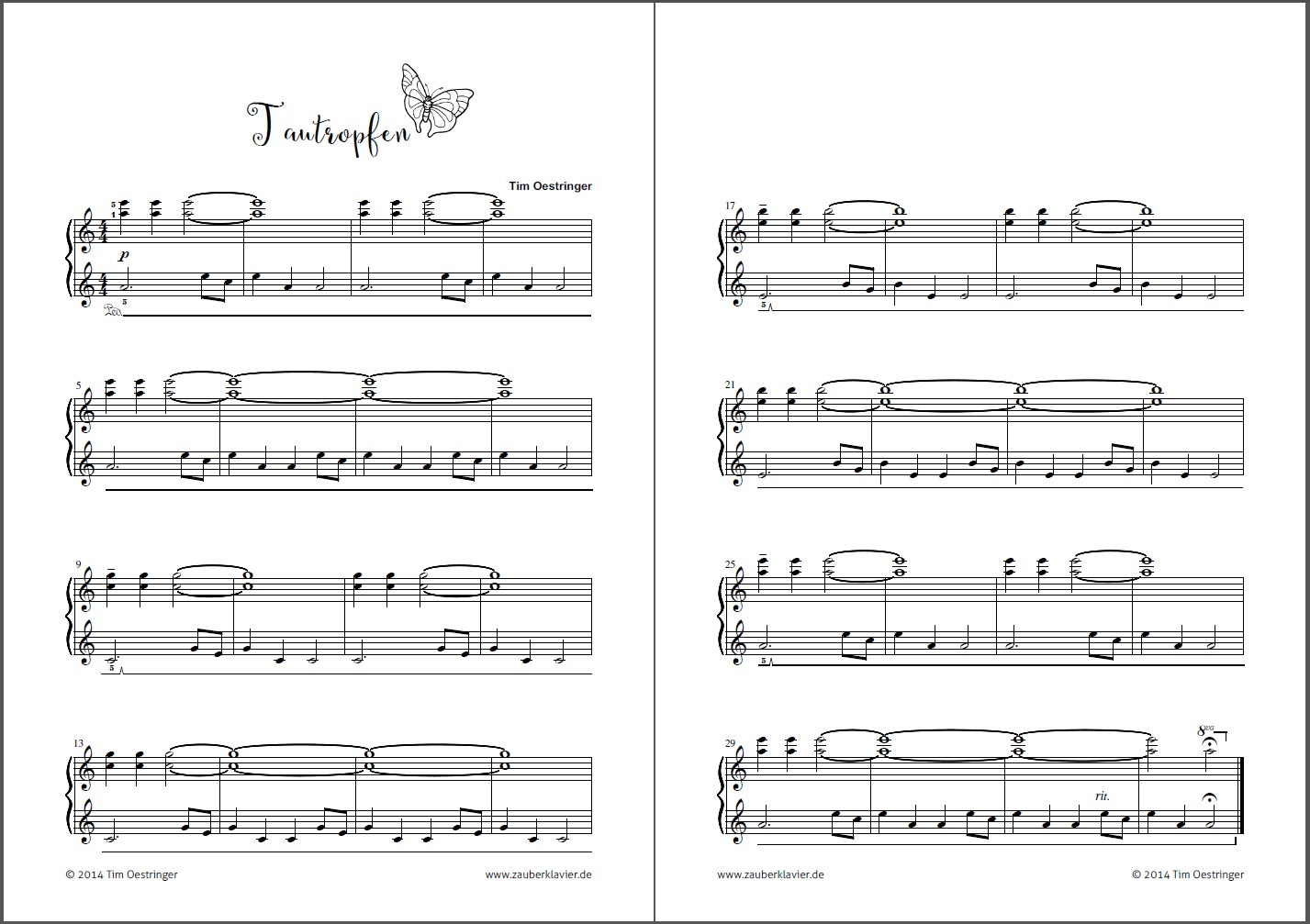 Klaviernoten Zum Ausdrucken - Keyboard Noten Kostenlos ...