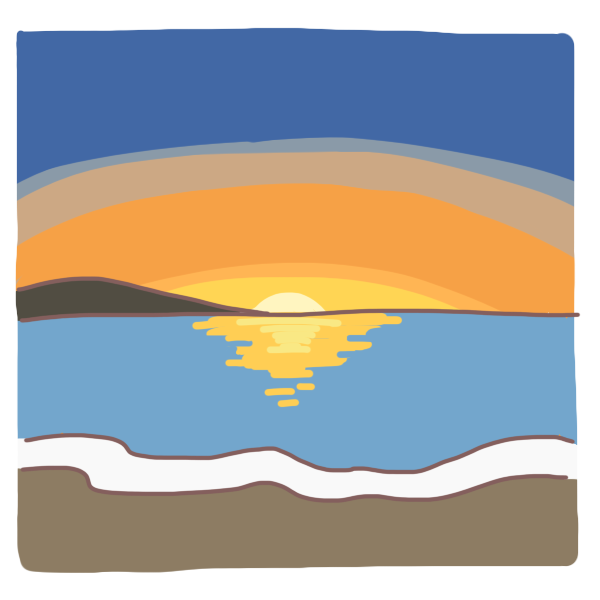 Kasword 夕日 電車 イラスト