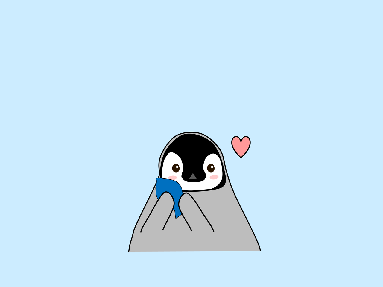 ユニークイラスト ペンギン 壁紙 美しい花の画像