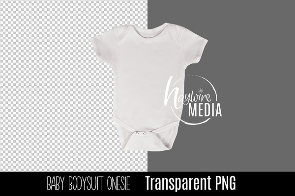 Download PNG Cutout Blank White Baby Onesie PSD Mockups Templates - Free Download PNG Cutout Blank White ...
