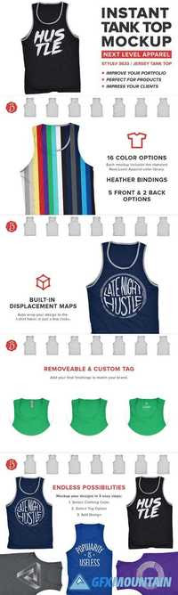 Download Download Mens Heather Racer-Back Tank Top Mockup Front ...