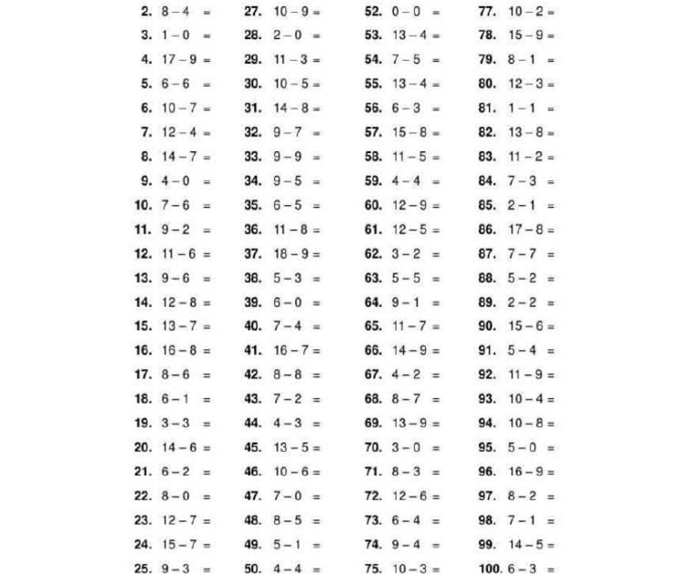 Soalan Latih Tubi Matematik Darjah 1  Adinasinc