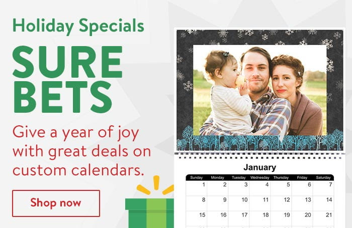 Give a year of joy with great deals on custom calendars