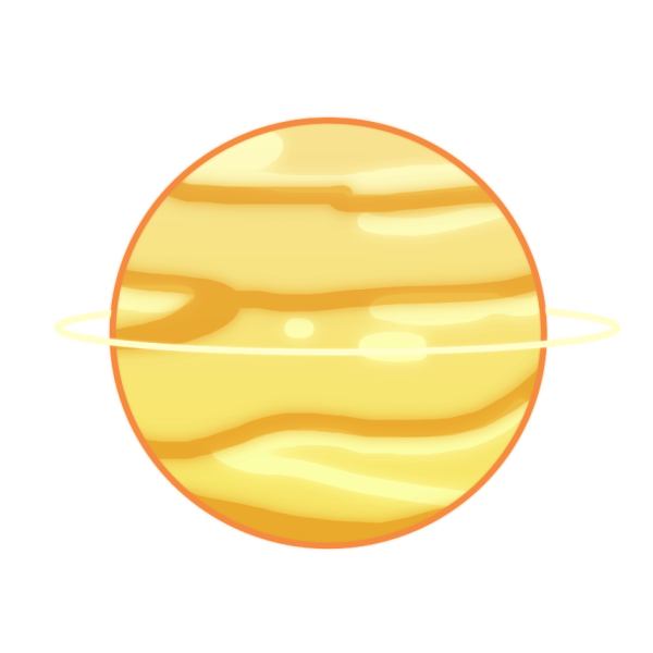 かわいい動物画像 最高の土星 イラスト 手書き