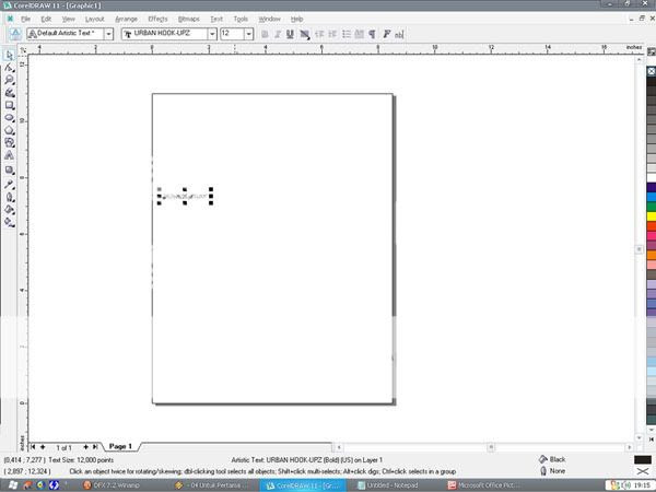  corel  efek contour  pada Corel  Draw 