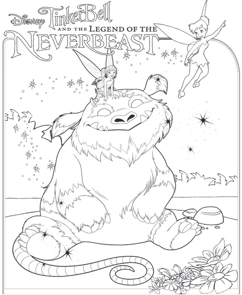 Ce coloriage les légendaires shimy est. Coloriage A Imprimer Tinkerbell Et La Creature Legendaire Gratuit Et Colorier
