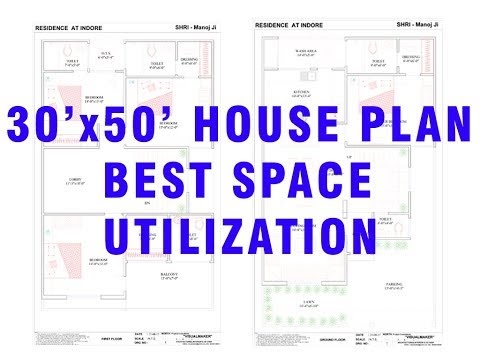 30x50 House  Plan  North Facing 2 Story G 1  Visual Maker