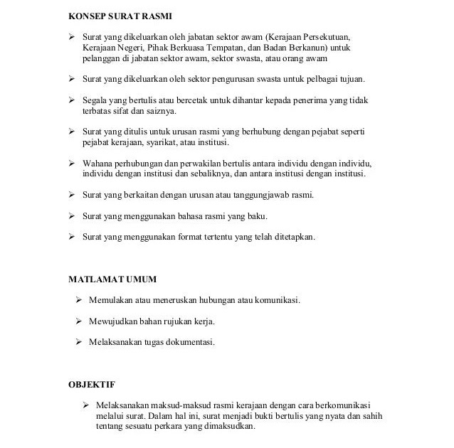 Format Surat Rasmi Penjelasan - Rasmi Ru