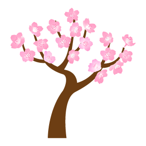 トップレート 桜の 木 イラスト 簡単 かわいい無料イラスト素材