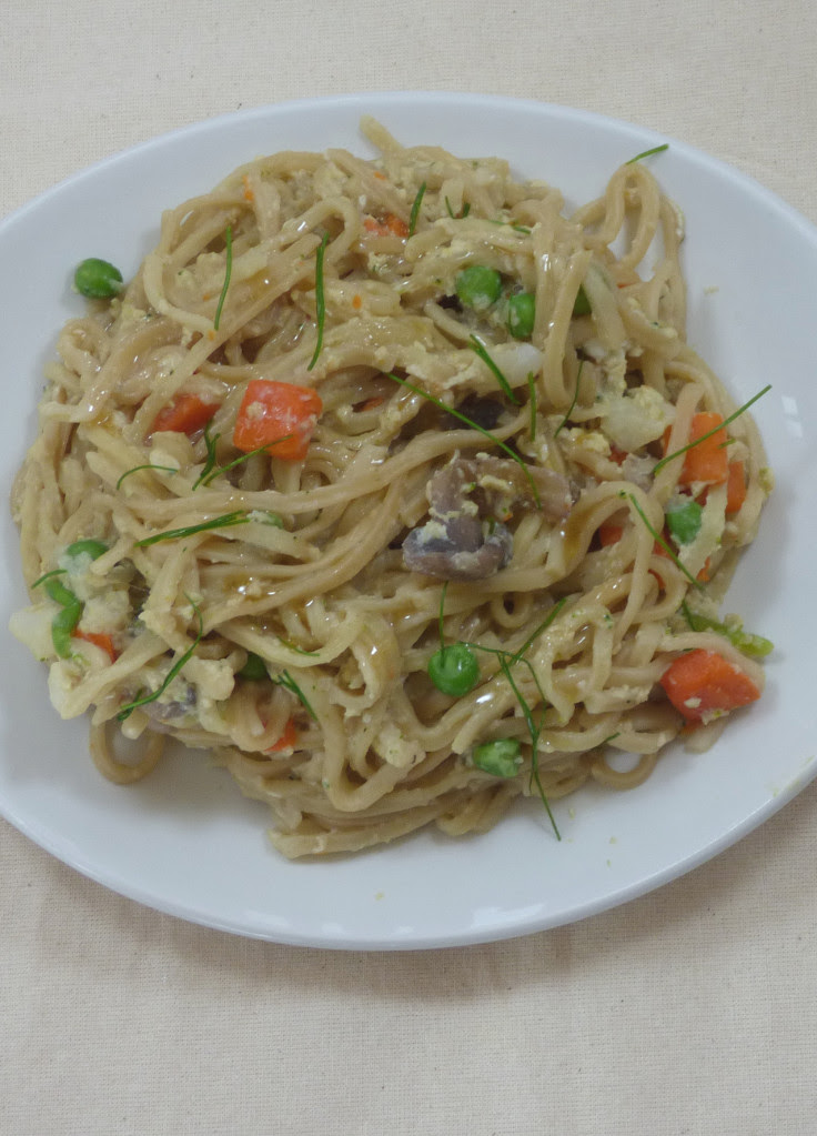 This recipe was so delicious. Quick Egg And Vegetable Noodles