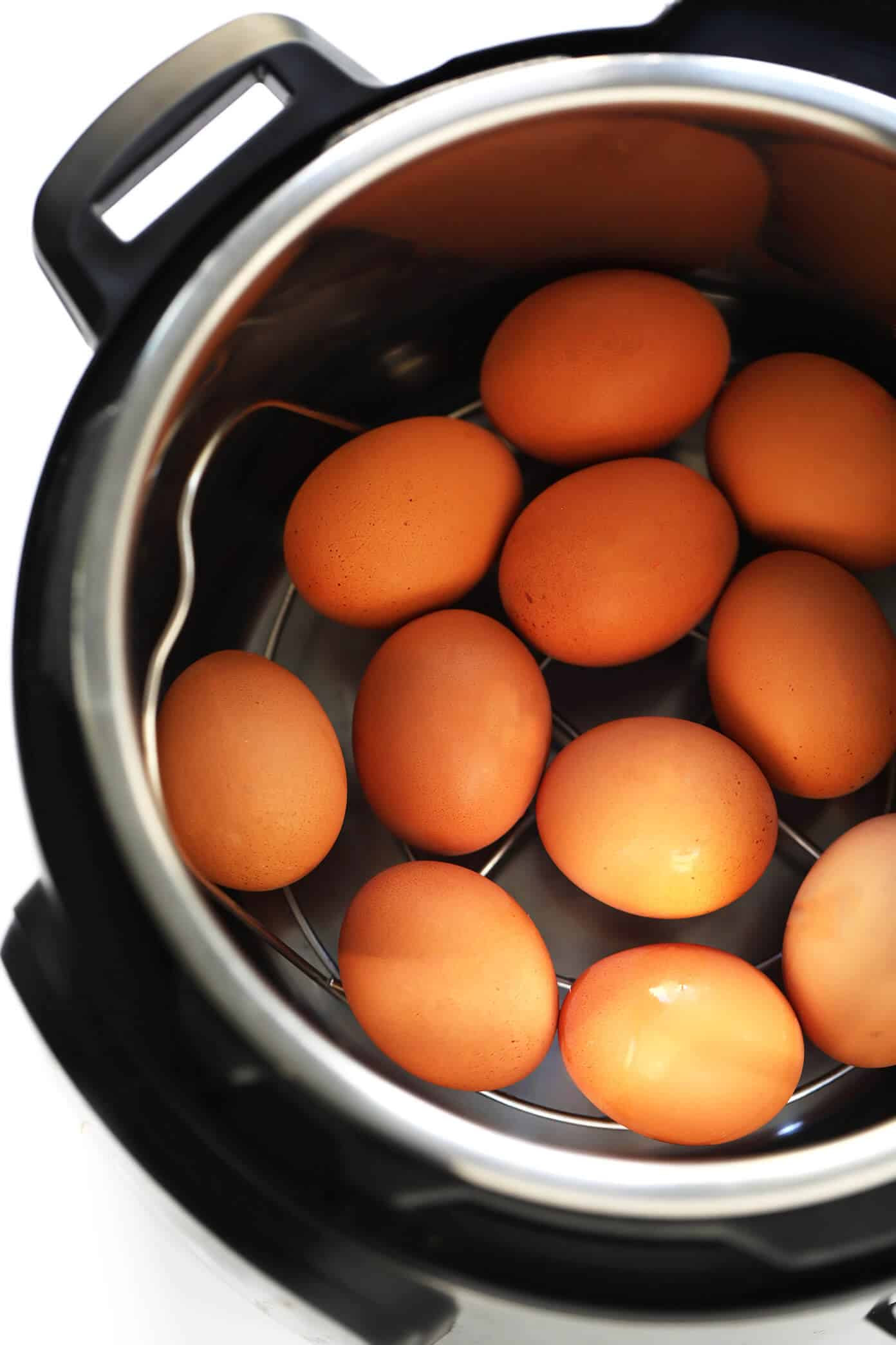 Discard the eggs if the shells discolor, feel dry or slimy, or develop powdery spots of mold. Instant Pot Hard Boiled Eggs Gimme Some Oven