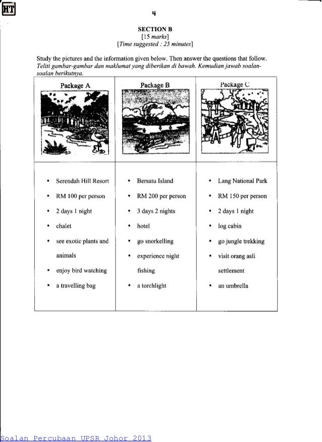 Contoh Soalan Peperiksaan Bahasa Inggeris Kertas 1 Spm 