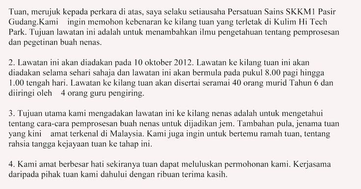 Contoh Karangan Surat Kiriman X Rasmi - Gambar Uvw