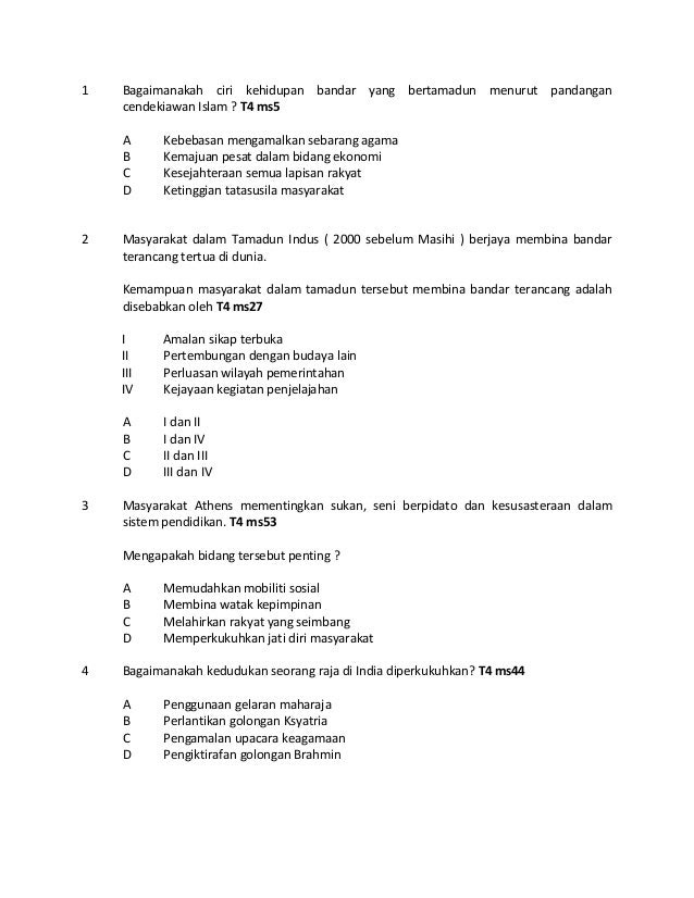 Soalan Sejarah Tingkatan 4 Format Spm - Kecemasan 0