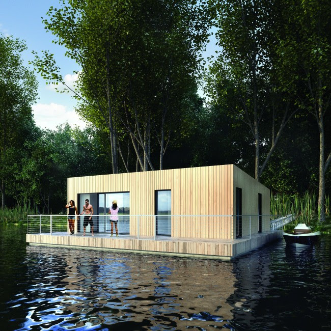 Compared to conventional construction methods, modern prefab homes are built faster and have a smaller environmental impact. Floating House Bora Exworks Plavajuce Domy A Hausboty Floating Houses And Houseboats