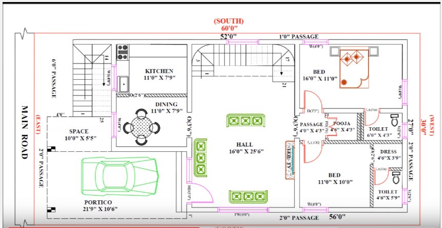 3050 House  Plan  East Facing Vastu 