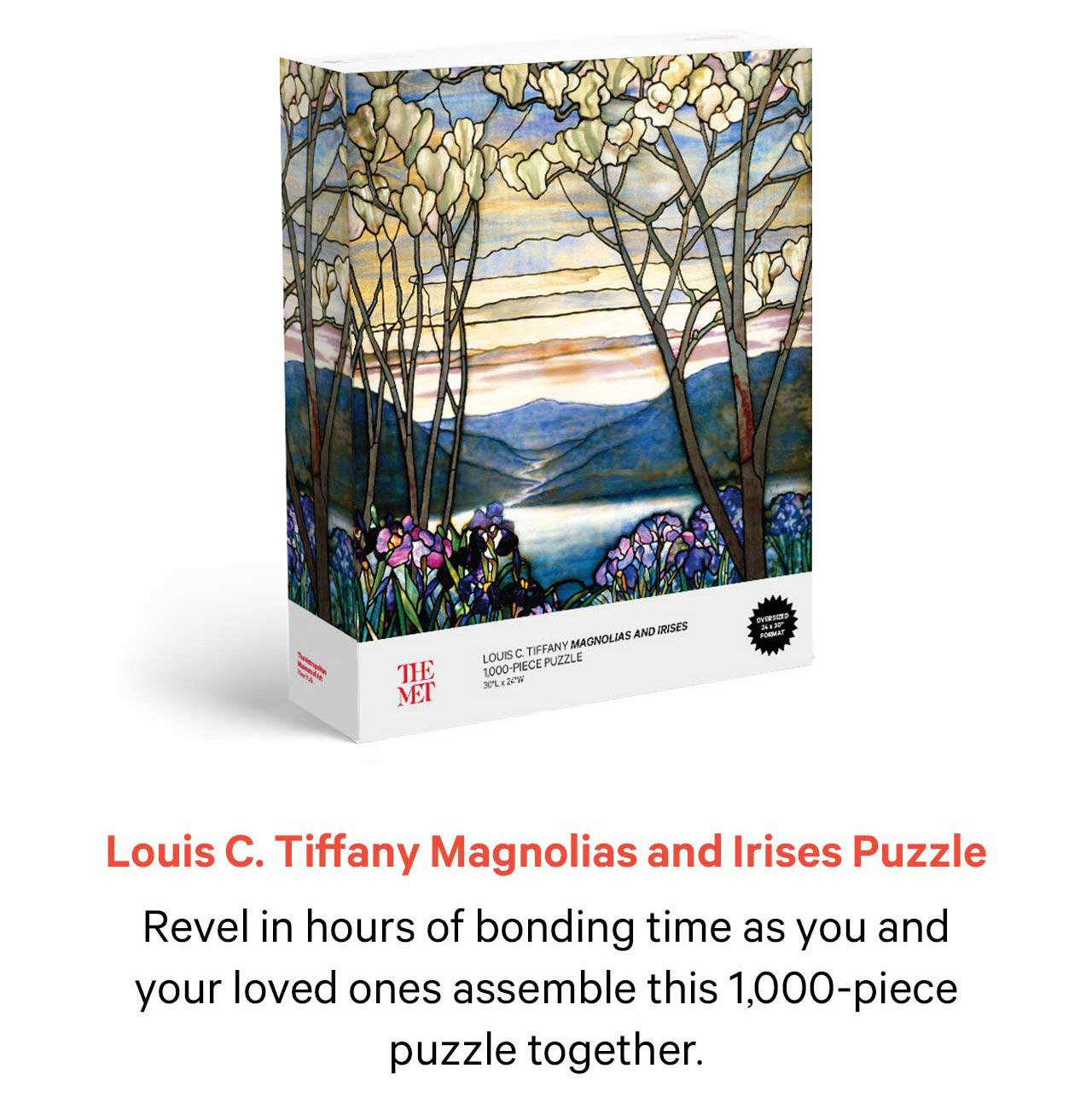 Louis C. Tiffany: Magnólias e Íris Quebra-cabeça | Divirta-se em horas de momentos de união enquanto você e seus entes queridos montam este quebra-cabeça de 1.000 peças juntos.