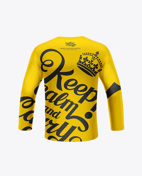 Download Free Men's Long Sleeve T-Shirt Front View Mockups (PSD)