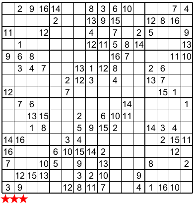 Sudoku 16 X 16 Para Imprimir Sudoku Weekly Free Online Printable Sudoku Games 16x16 Play Our Daily 16 16 Giant Sudoku Sample Product Tupperware