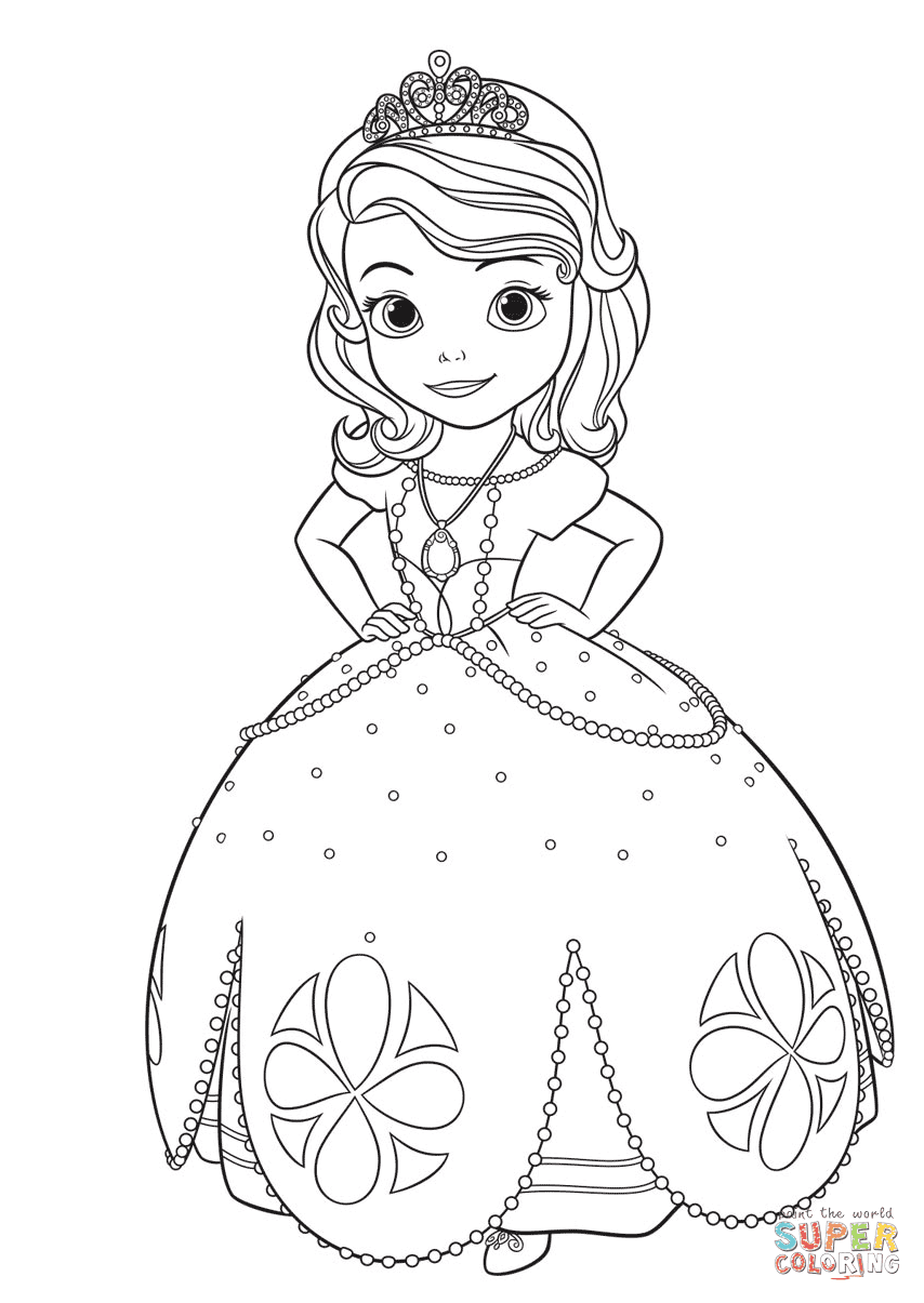 A window will appear, then you just have to print. Princess Sofia Coloring Page Free Printable Coloring Pages