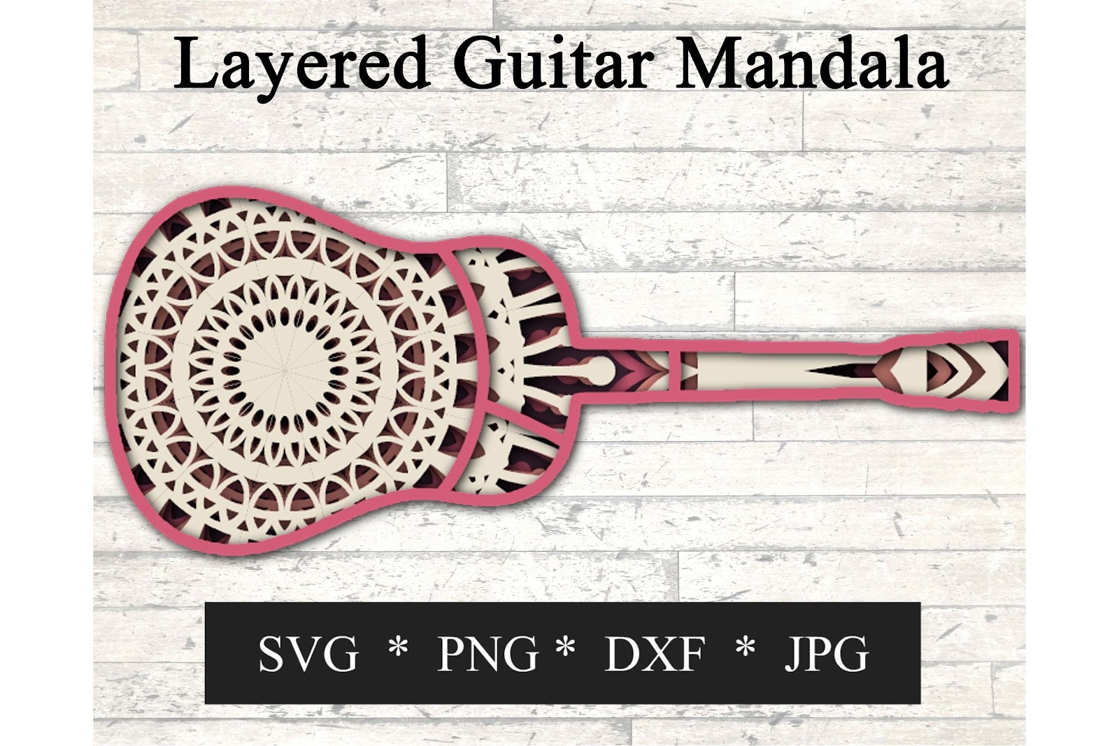 Download Multi Layered Guitar Mandala Layered Svg - Free Layered ...