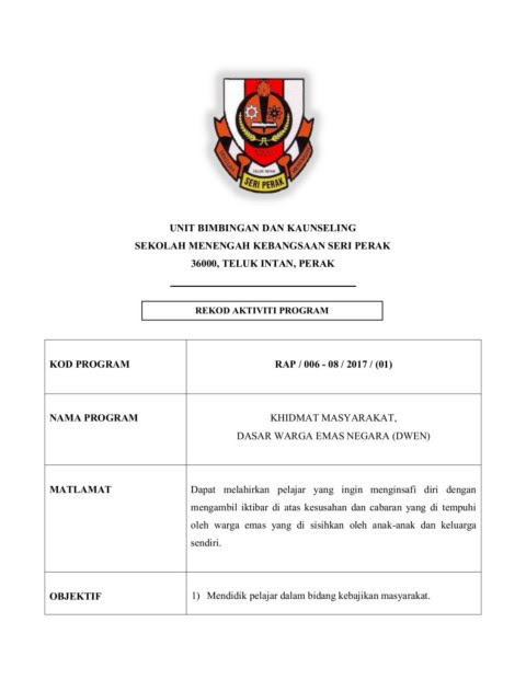Ulasan akan dimulai dengan sejarah pancasila hingga menuju ke dasar hukum yang menguatkan posisi pancasila sebagai ideologi negara indonesia. Laporan Program Dasar Warga Emas Negara Dwen Semarak 2017