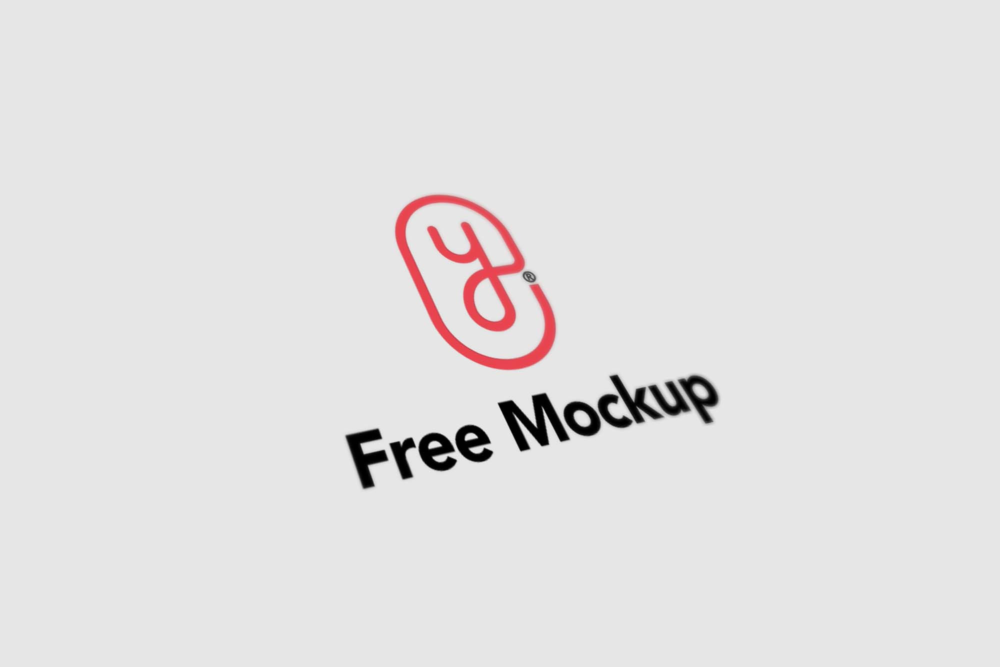 Download Free Minimal Perspective Logo Mockup Psd