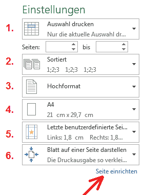 Der grund für die mögliche umstellung des formats ist ganz einfach. Excel 2013 Drucken Einstellungen Druckbereich