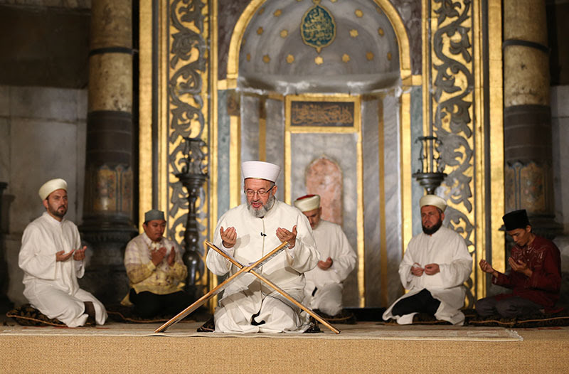 Muezzin recites azan from inside Istanbul’s Hagia Sophia for first time in 85 years