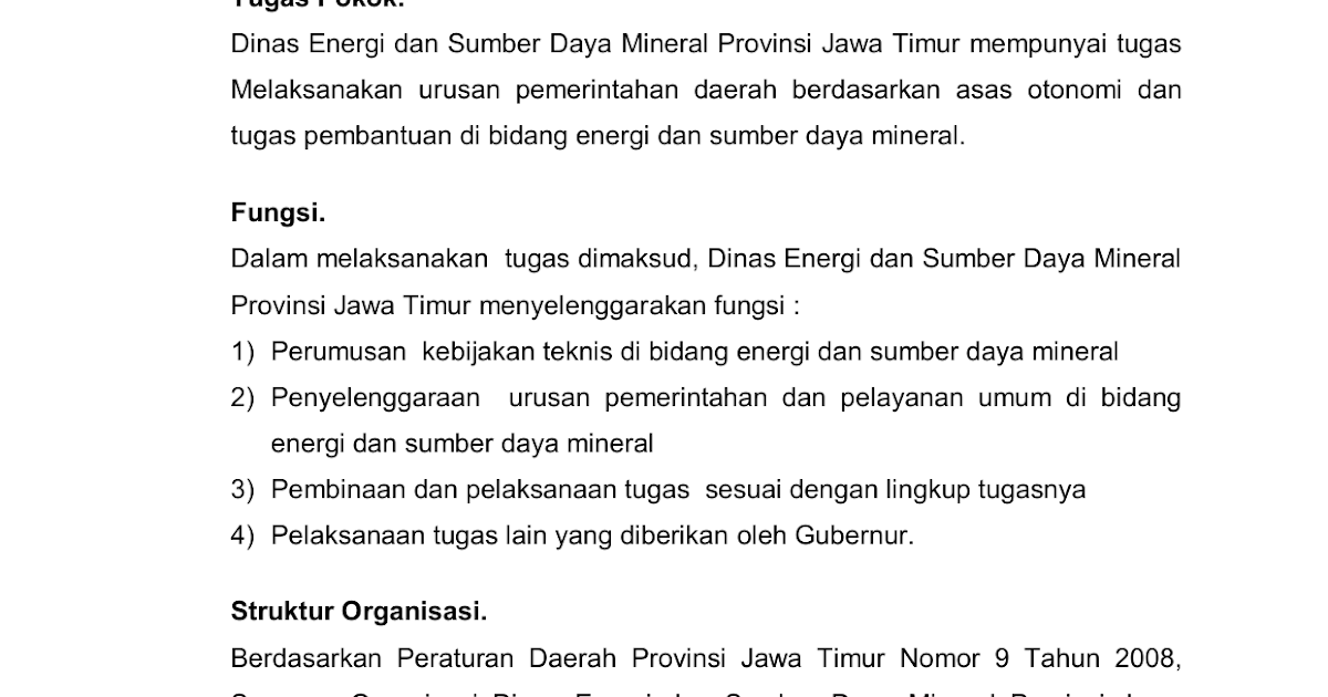 Struktur Organisasi Pemerintahan Provinsi Jawa Tengah