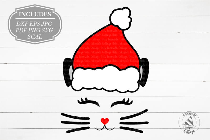 Free Santa Cat Face Meowy Christmas SVG Crafter File - Download Free Santa Cat Face Meowy ...
