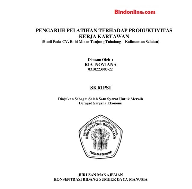 Contoh Judul Skripsi Msdm 2 Variabel - Soal Tematik