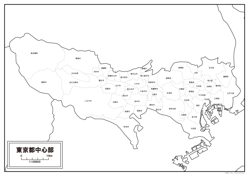 Japan Image 東京都地図 フリー