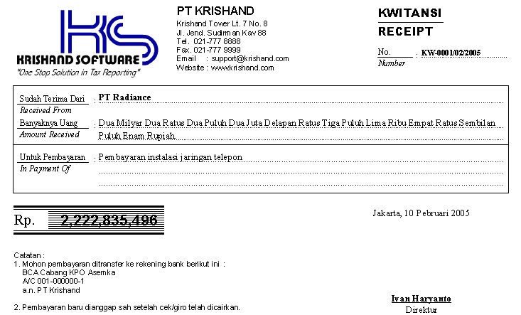 Software Pembuat Kwitansi ~ IT dan Security Audit