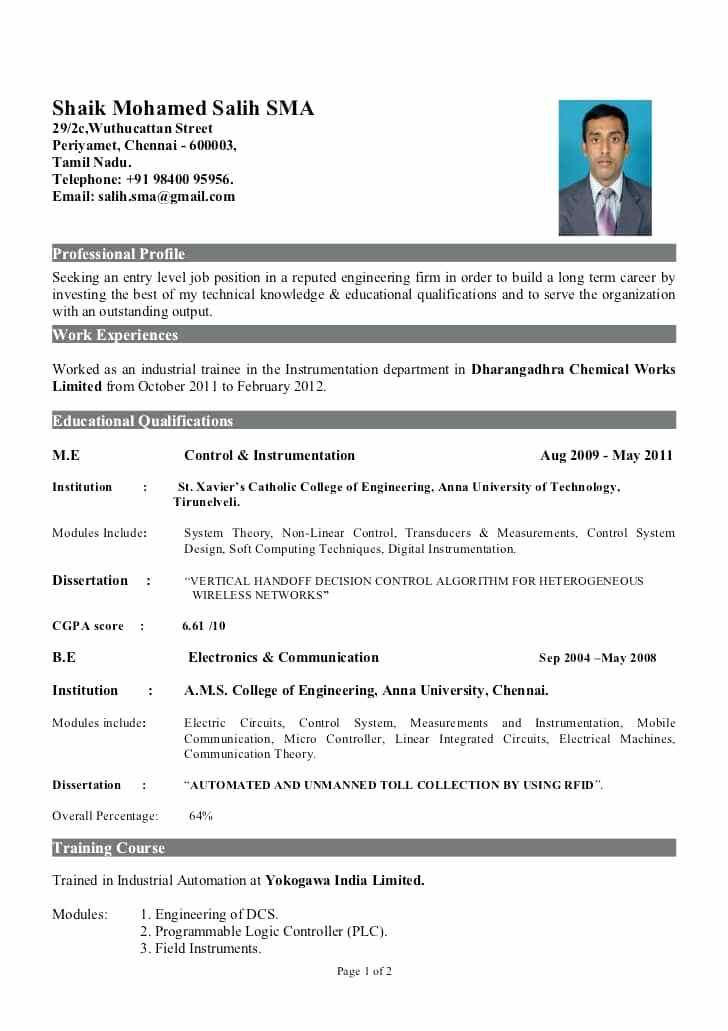 Your resume is the opportunity for you to create a fantastic first impression on a company you are eyeing to work for. Sample Resume For Assistant Professor In Mechanical Engineering Resume Examples Resume Template