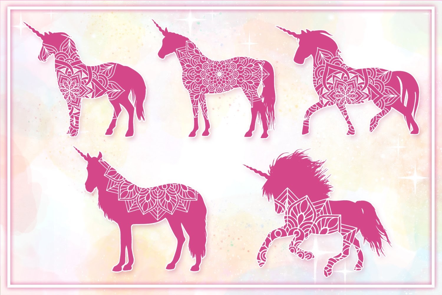 Download Layered Unicorn Mandala Svg Free - Free Layered SVG Files - Welcome to our digital crafting page ...