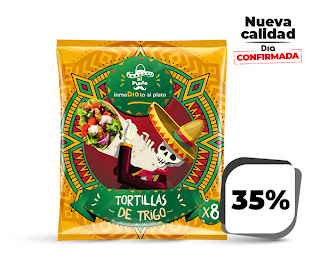 Tortilla de trigo 100%, Dia Al Punto 8uds. 320g