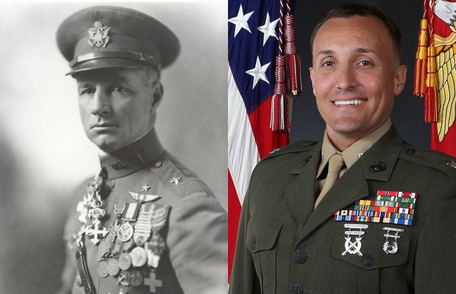 Gen. William 'Billy' Mitchell 'The Father Of The U.S. Air Force' And Marine Lieutenant-Colonel Stuart Scheller
