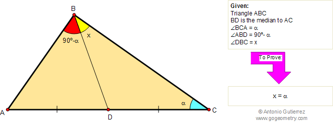 For a data set, it may be thought of as the middle value. Online Geometry Tutoring Problem 108 Angles Triangle Median Math Teacher Master Degree College Sat Prep Elearning Online Math Tutor Lms