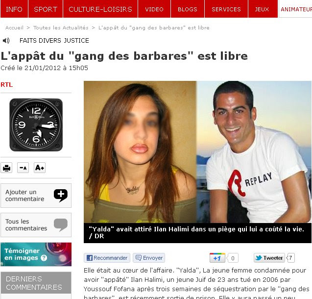 « affaire ilan halimi » redirige ici. Ilan Halimi L Appat Au Bout De Sa Peine