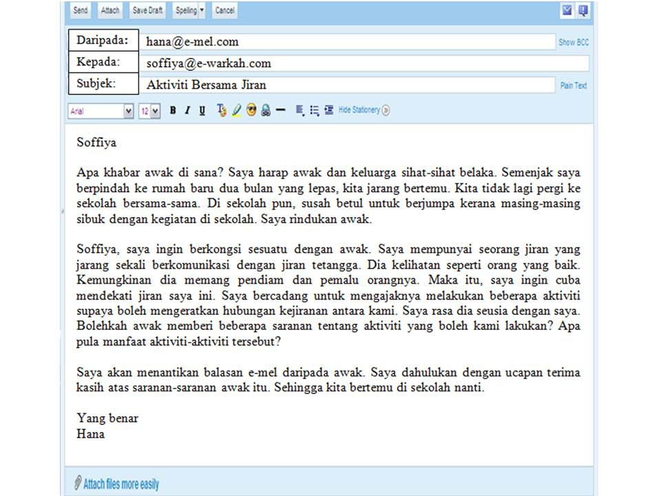 Contoh Cover Letter Dalam Email - Contoh 193