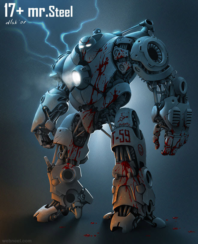25 Gambar Desain Karakter Robot Masa Depan 3d PhotoShop ...