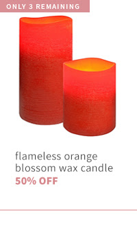 Flameless Orange Blossom Distressed Wax Candle
