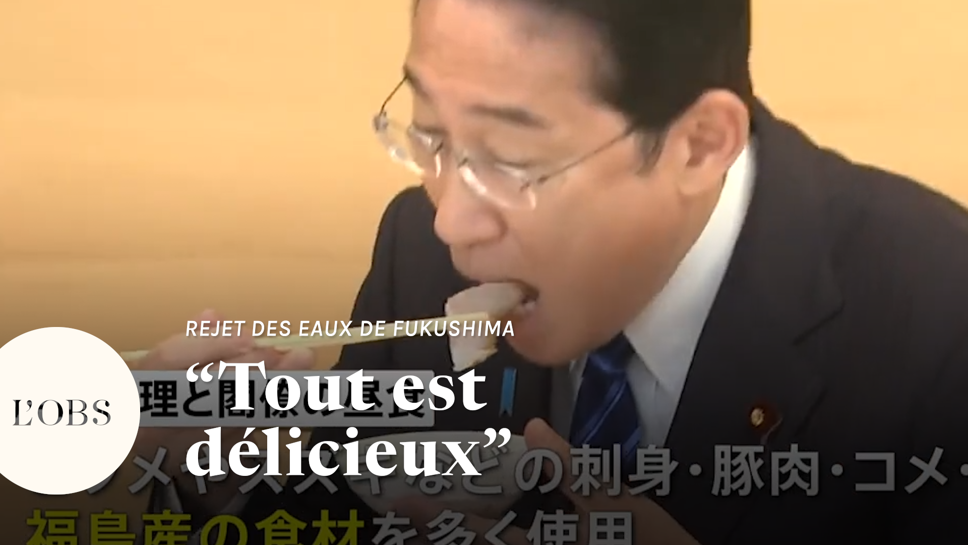 Rejet des eaux de Fukushima : le Premier ministre du Japon mange du poisson de la région
