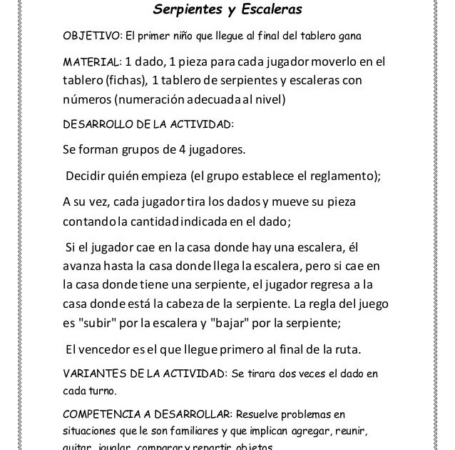 Reglas Del Juego Serpientes Y Escaleras Para Ninos Hay Ninos